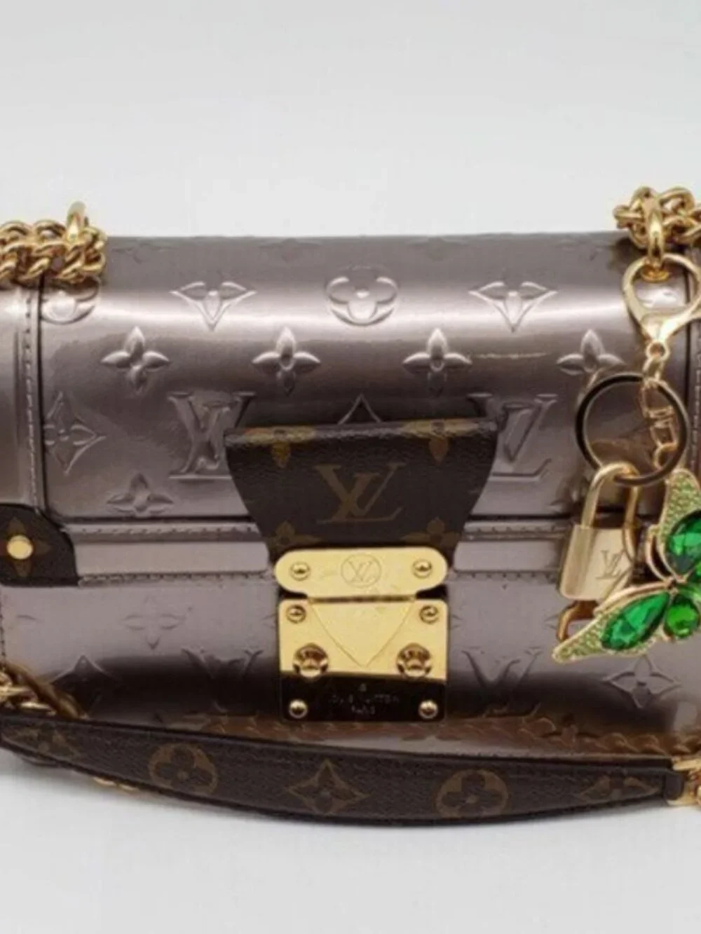 Louis Vuitton Gold Lock 🔒 Authentic LV Key + Unbranded Butterfly Bag Charm
